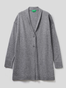 Strickjacke in einer Mischung aus Wolle und Cashmere