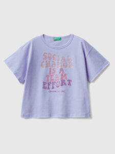 T-Shirt mit Glitterprint