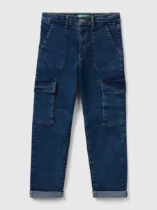 Cargo-Jeans in Denim "Eco-Recycle"
