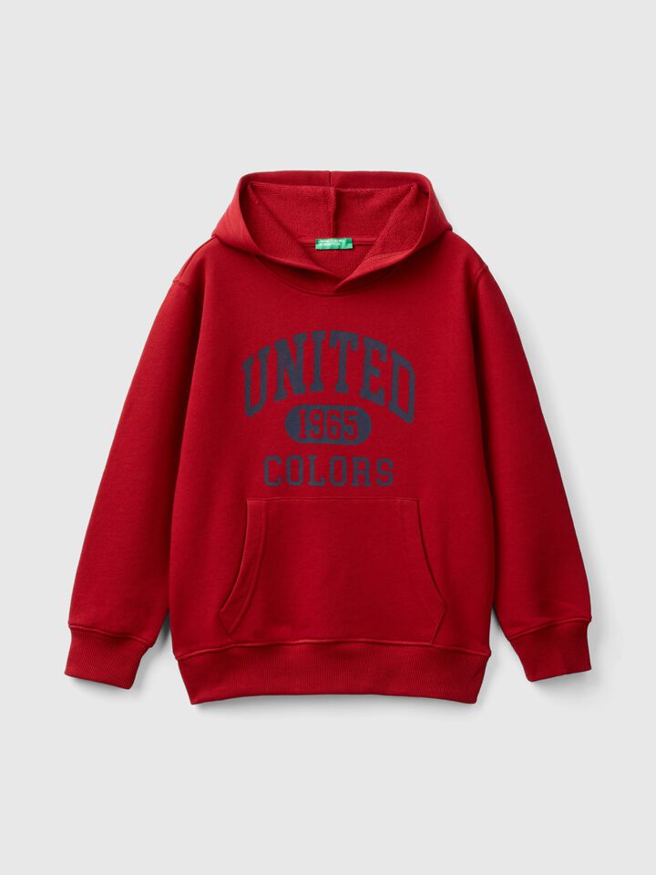 Sweatshirt mit Druck und Kapuze