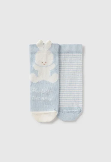 Set Socken mit Streifen und Hase