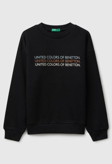 Sweatshirt mit glitzerndem Logo-Print