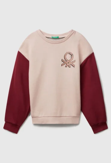 Sweatshirt mit glitzerndem Logo-Print