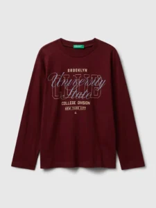 Baumwoll-T-Shirt mit Aufdruck