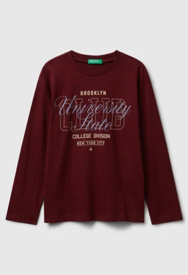 Baumwoll-T-Shirt mit Aufdruck