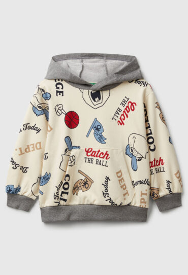 Bedrucktes Sweatshirt aus Baumwollmischung