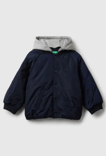 Bomberjacke mit abnehmbarer Kapuze