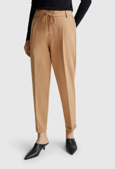 Einfarbige Hose mit Kordelzug