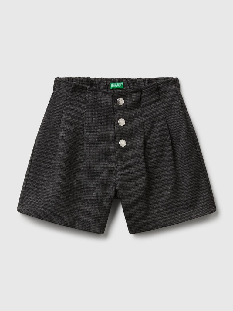 Shorts mit Hahnentrittmuster