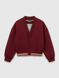 Sweatshirt-Cardigan mit Pailletten