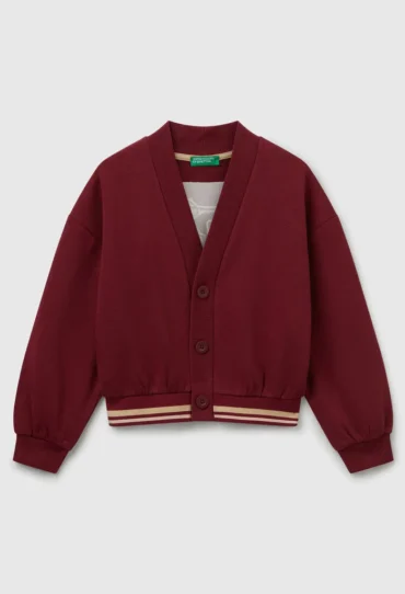 Sweatshirt-Cardigan mit Pailletten
