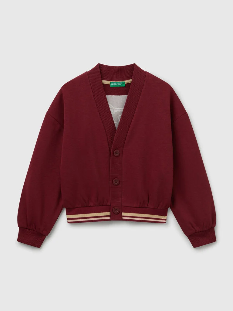 Sweatshirt-Cardigan mit Pailletten
