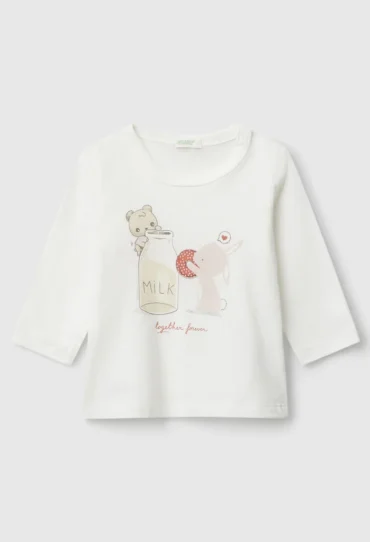 T-Shirt aus Baumwolle mit Rundhalsausschnitt