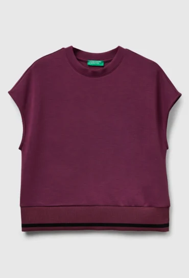 Ärmelloser Pullover aus elastischem Modal