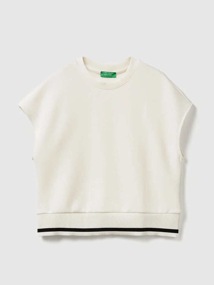 Ärmelloser Pullover aus elastischem Modal