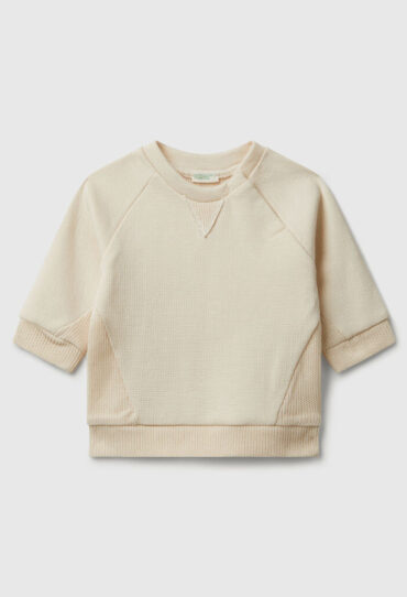 Baumwoll-Sweatshirt mit Rundhalsausschnitt