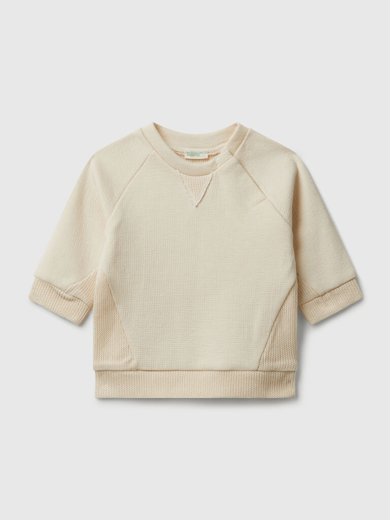 Baumwoll-Sweatshirt mit Rundhalsausschnitt