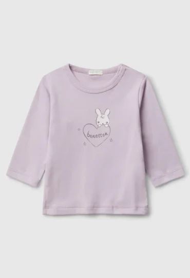 Baumwoll-T-Shirt mit Aufdruck