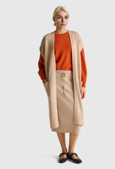 Langer Cardigan aus Kaschmirmischung