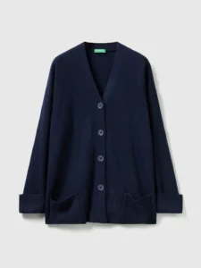 Oversize-Cardigan aus Wollmischung