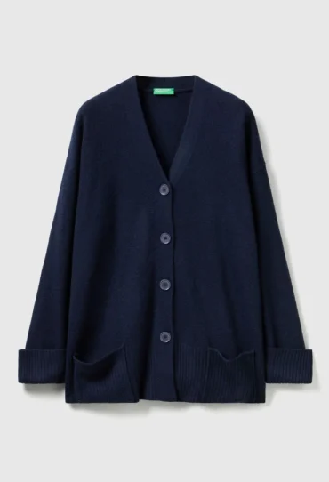 Oversize-Cardigan aus Wollmischung