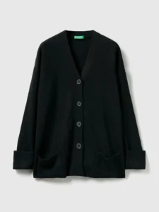 Oversize-Cardigan aus Wollmischung