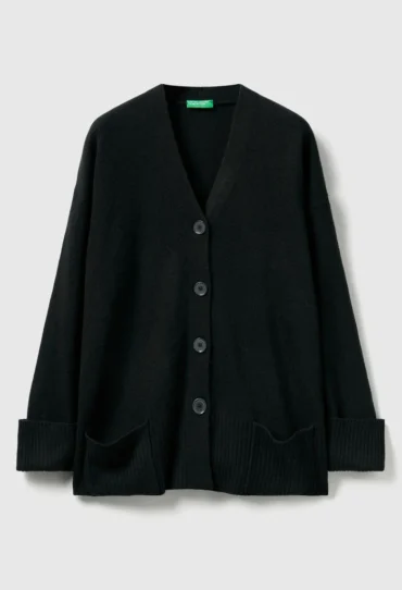 Oversize-Cardigan aus Wollmischung