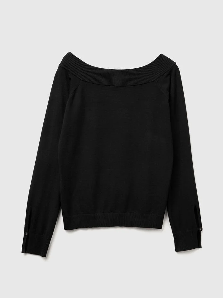 Pullover mit Bardot-Ausschnitt