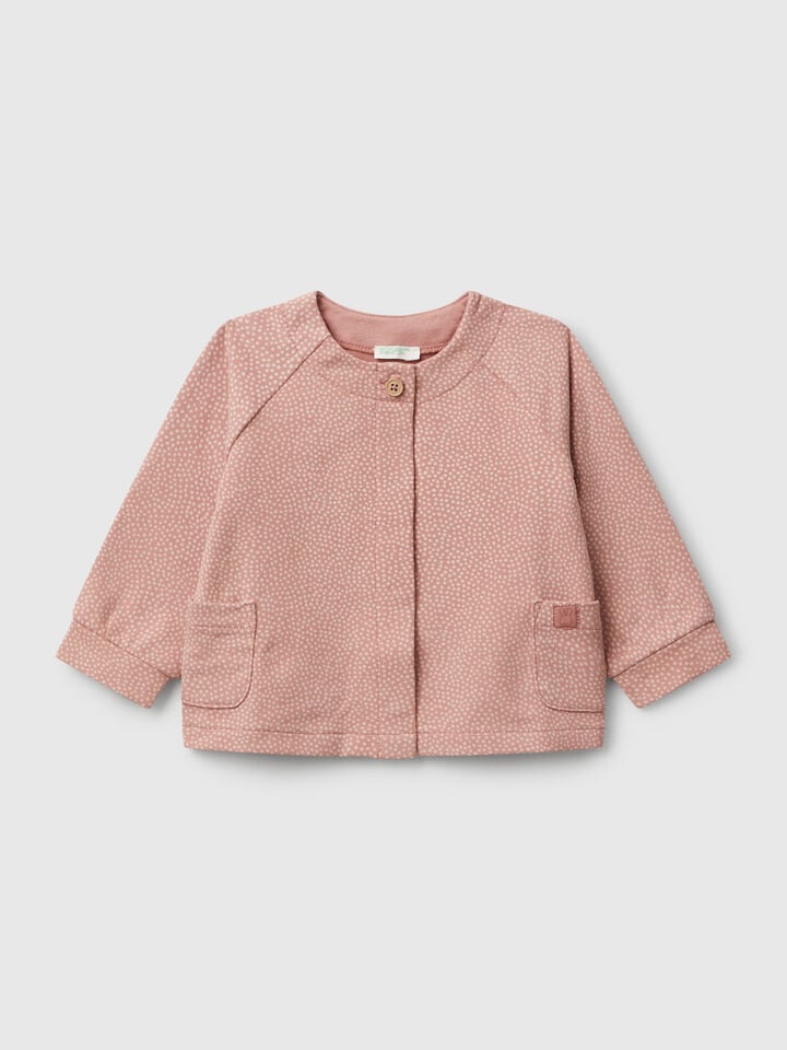 Sweatshirtjacke mit Punkten