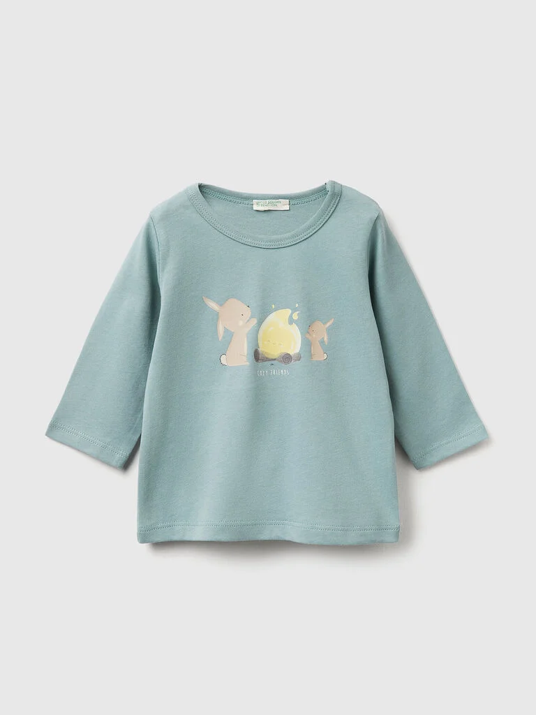 T-Shirt aus Baumwolle mit Aufdruck