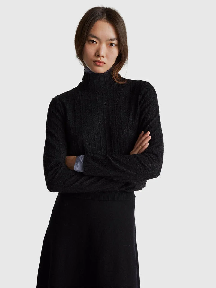 Slim Fit Spitzenbluse