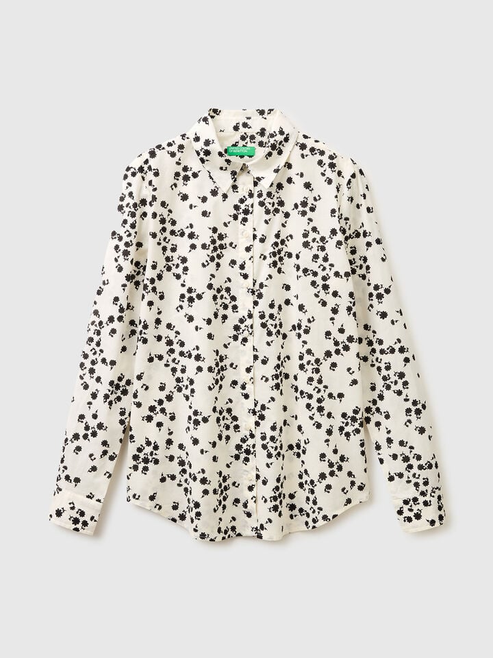 Gemustertes Hemd aus leichter Baumwolle