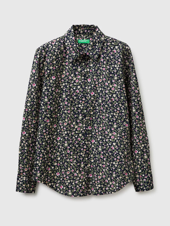 Gemustertes Hemd aus leichter Baumwolle