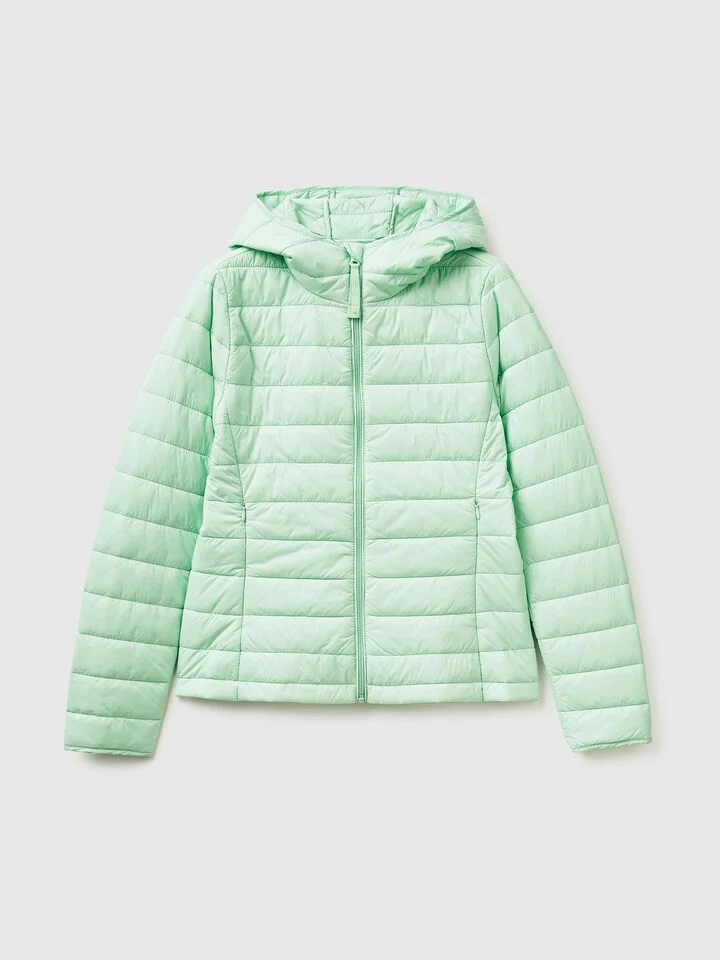 Leichte Daunenjacke mit Kapuze