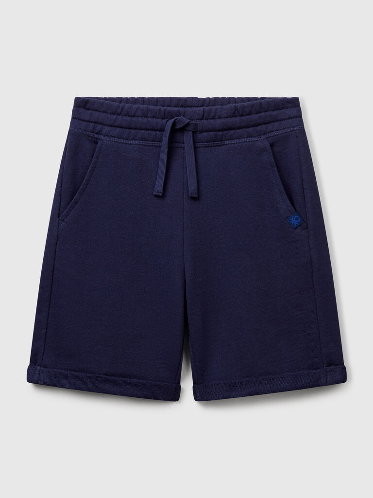 Bermudashorts aus reinem Baumwollfleece