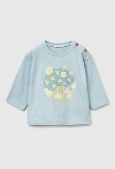 Bio-Baumwoll-T-Shirt mit Aufnäher