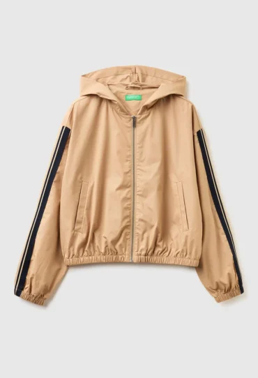 Canvasjacke mit Kapuze