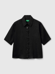 Kurzes Hemd aus reinem Leinen