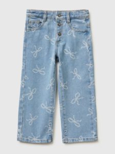 Schmal geschnittene Jeans mit Schleifenmuster