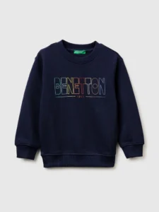 Sweatshirt aus Bio-Baumwolle mit Logodruck