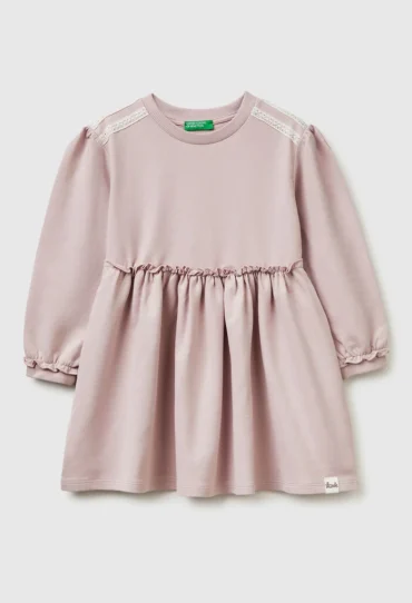 Sweatshirtkleid mit Spitze