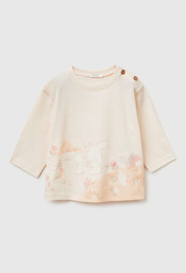 T-Shirt mit Stickerei und Druck