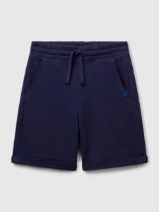 Bermudashorts aus reinem Baumwollfleece