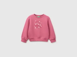 Rundhals-Sweatshirt mit Stickerei