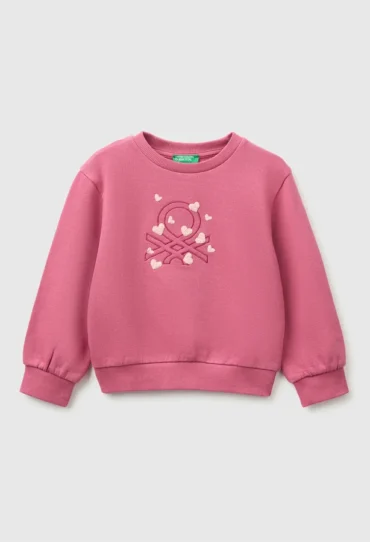 Rundhals-Sweatshirt mit Stickerei