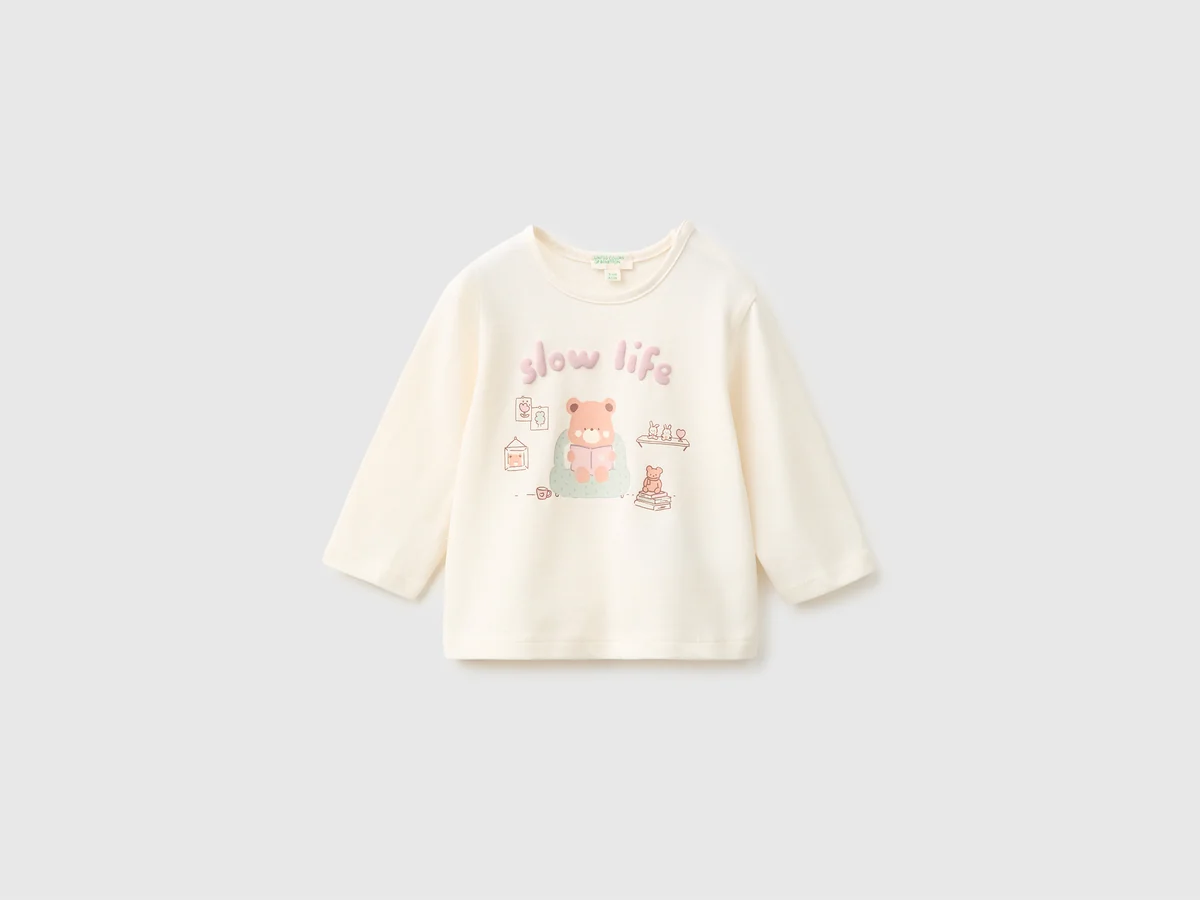 T-Shirt aus Bio-Baumwolle mit Print