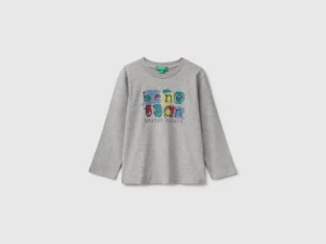 Langärmeliges T-Shirt mit Aufdruck