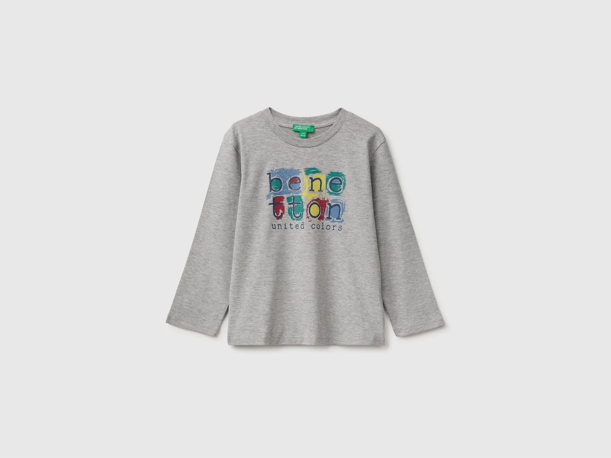 Langärmeliges T-Shirt mit Aufdruck