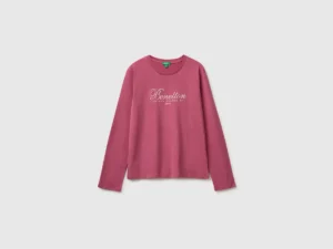 Langärmeliges T-Shirt mit Stickerei