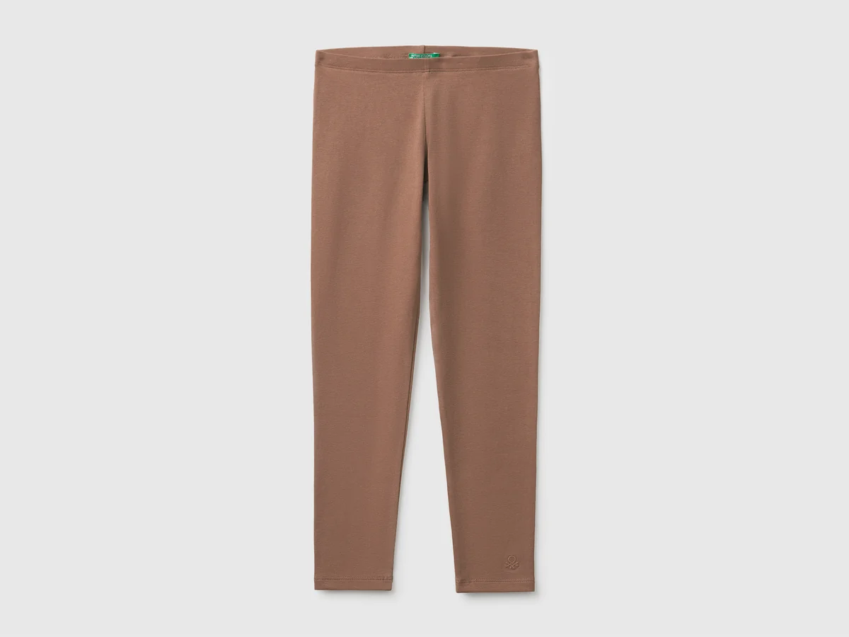 Leggings aus Stretch-Baumwolle mit Logo